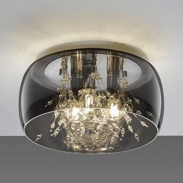 Plafoniera dekoracyjna CRYSTEL 616700306 Trio kryształy chrom przezroczysty