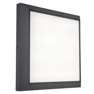 Kwadratowy kinkiet ścienny HELENA 5102101118 LED 21,5W 4000K IP54 szary