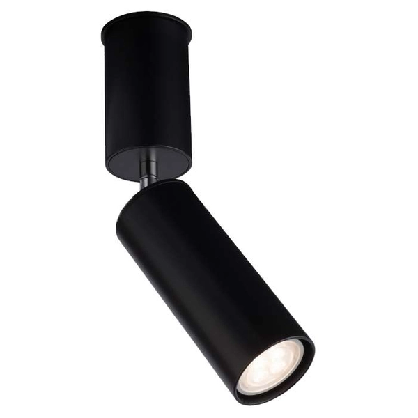 Spot LAMPA sufitowa SHIMA 2202 Shilo metalowa tuba OPRAWA regulowana do łazienki okrągła czarna
