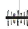 Lampa podwieszana kryształ Arctic SMP0099 black Step LED 104W 3000K belka czarna