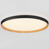 Plafon okrągły do salonu VINAMAR LE44891 LED 55W 2700-3000K czarny drewniany