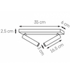Lampa sufitowo-ścienna Roll 50912201 Kaspa LED 8,4W 3000K tuby białe