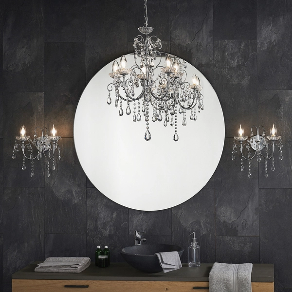 Łazienkowa lampa wisząca Tabitha 61384 Endon crystals glamour IP44 chrom