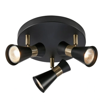 Sufitowa lampa Folie 108626 Markslojd regulacja do salonu mosiężna czarna