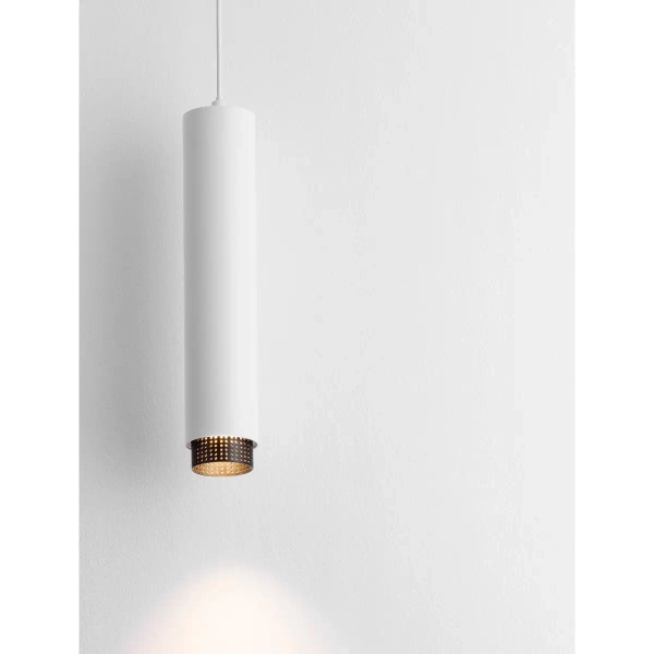 Wisząca aluminiowa lampa TORVILA LE45618 na korytarz biała czarna