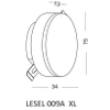 Ledowa lampa schodowa Lesel XL 009A 1009A2202 Elkim 1W 4000K wpust IP44 biały