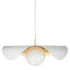 Jadalniana lampa wisząca ENZO ST-F22020601-D80 white kula biały złoty
