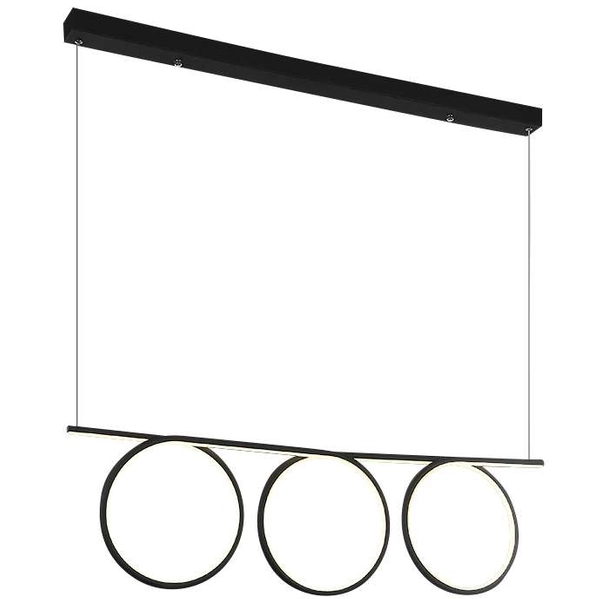 LAMPA wisząca LOOP ML523 Milagro OPRAWA metalowa LED 60W 3000K listwa sufitowa pierścienie czarna rings