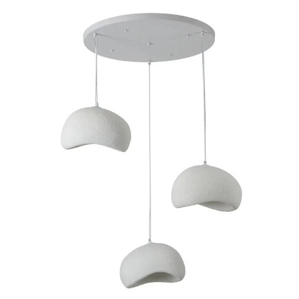 Skandynawska lampa wisząca OSTIA 1744 biała 3xE27 potrójna do salonu