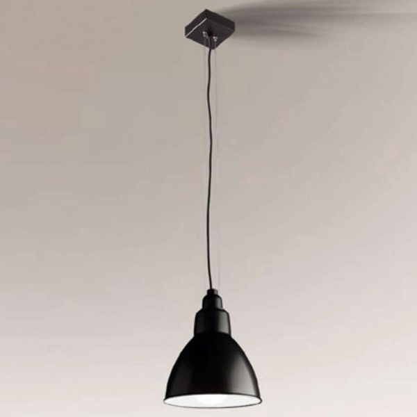 Industrialna LAMPA wisząca DAISEN 5595 Shilo metalowa OPRAWA zwis loft czarny