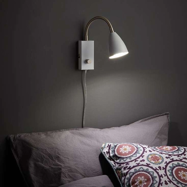 Kinkiet LAMPA ścienna CIRO 107410 Markslojd regulowana OPRAWA metalowa reflektorek na peszlu biały