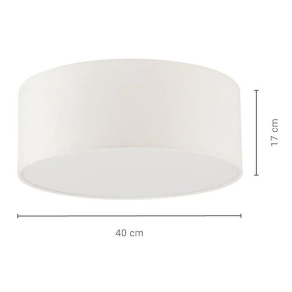 Lampa sufitowa okrągła salonowa Soft 40649 Sigma welurowa biała