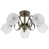 5-płomienna lampa sufitowa 7138/5 21QG do salonu mosiądz