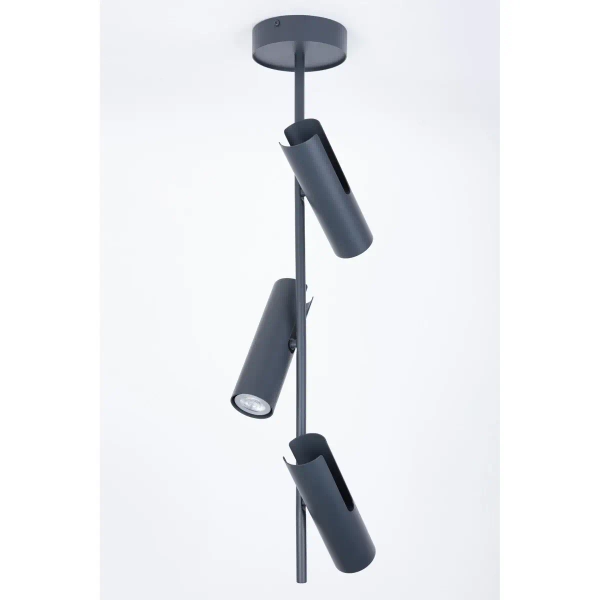 Podłużna lampa sufitowa Leda 3 41156 regulowana tubki grafitowe