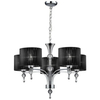 Klasyczna lampa wisząca Impress nad stół czarna chrom