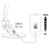 Biurkowa lampka ze ściemniaczem OPTIMUM 324979 LED 7W 3000K-6000K biały