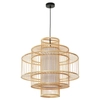 Lampa wisząca ratanowa Stela LP-2026/1P japandi do salonu beżowa