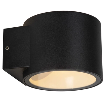 Czarny kinkiet zewnętrzny Oxford okrągła lampa metalowa