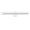 Przyścienna lampa Aqua LP-987/1W L BK LED 24W 3000-6000K IP44 czarny