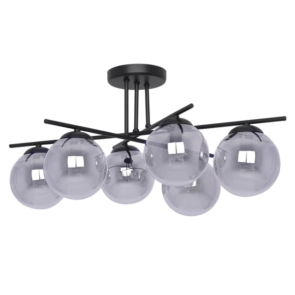 Salonowa lampa sufitowa Gamma K-5167 Kaja okrągłe grafitowe czarne