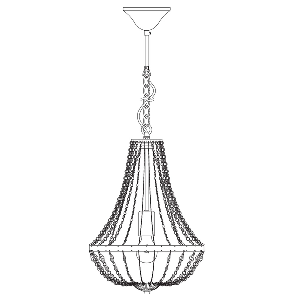 Wisząca lampa pałacowa Granso 104889 kryształki salonowe chrom