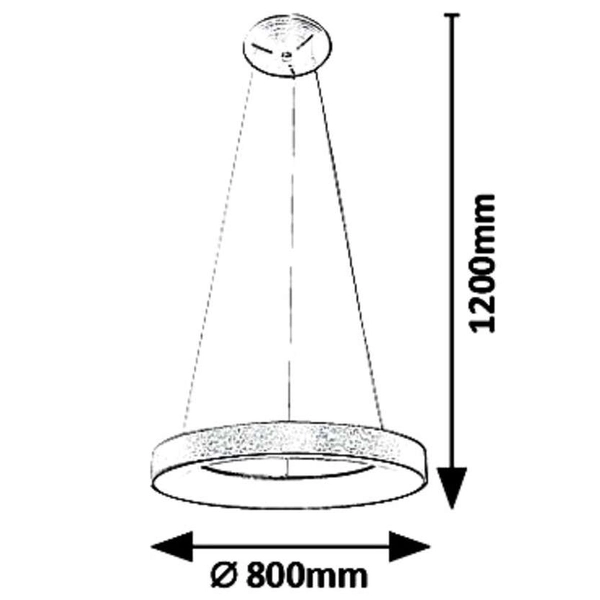 LAMPA wisząca CARMELLA 5055 Rabalux metalowa OPRAWA zwis LED 80W 4000K pierścień ring okrągły złoty