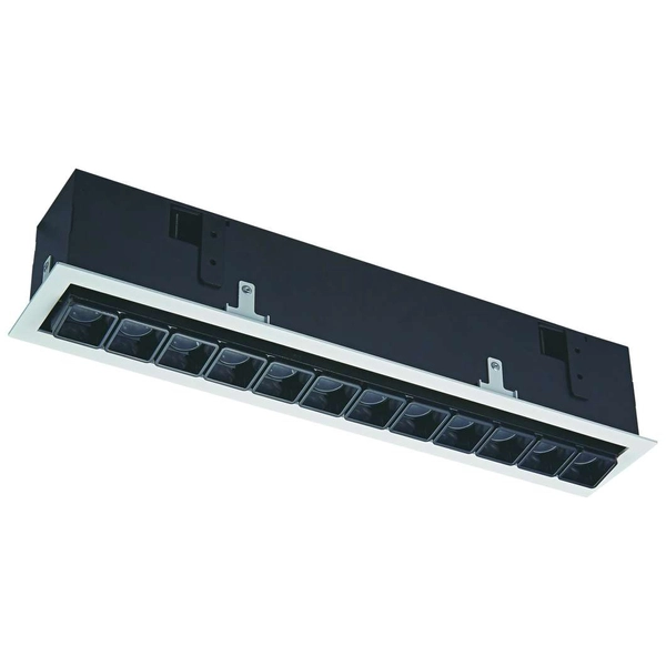 Wpust LAMPA sufitowa HARPER SL74108/24W S-WH Italux wpuszczana OPRAWA prostokątna LED 24W 3000K metalowa czarna biała