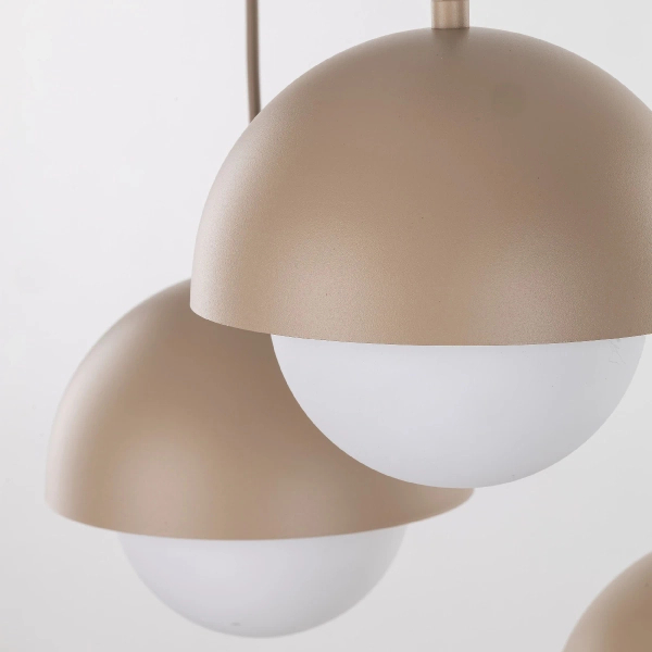 Nowoczesna lampa wisząca Bono Sabia 10966 metalowy beżowy biały