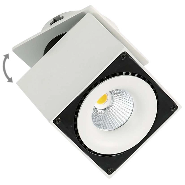 Podtynkowa LAMPA sufitowa SEVILLA SQUARE RECESSED SL7562/28W 3000K WH+BL Italux metalowa OPRAWA wpust LED 28W 3000K kostka biała