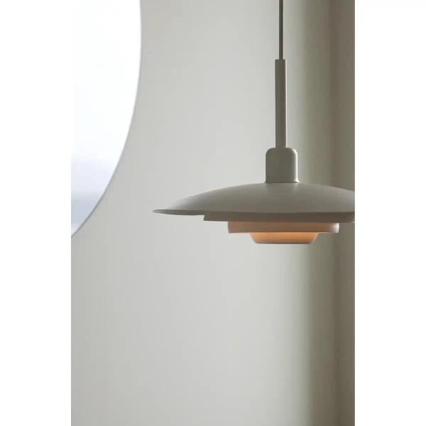 Nowoczesna lampa wisząca Piny 108874 nad stół dysk biały