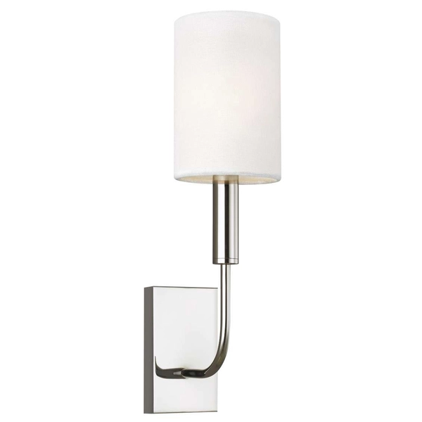 Kinkiet LAMPA ścienna Brianna FE-BRIANNA1-BB Elstead FEISS abażurowa OPRAWA metalowa mosiądz biala