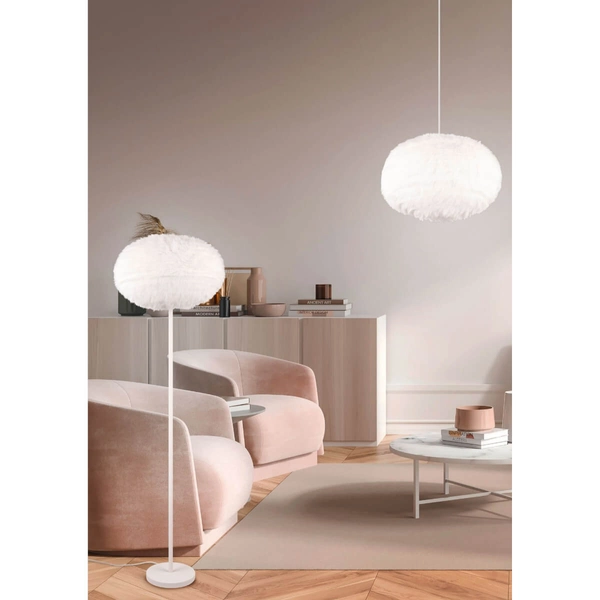 Lampa wisząca Furry R31581901 kulista pluszowa biały