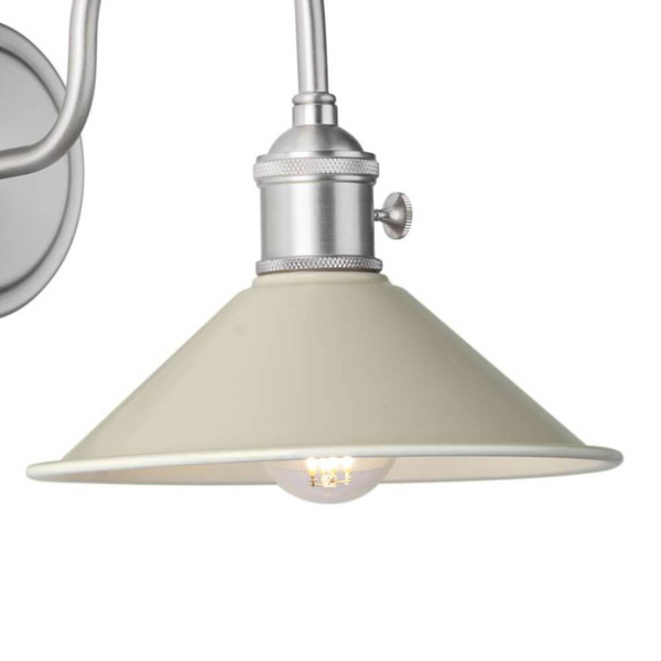Retro lampa ścienna Hadano HAD0761-06 Dar Lighting szara chrom