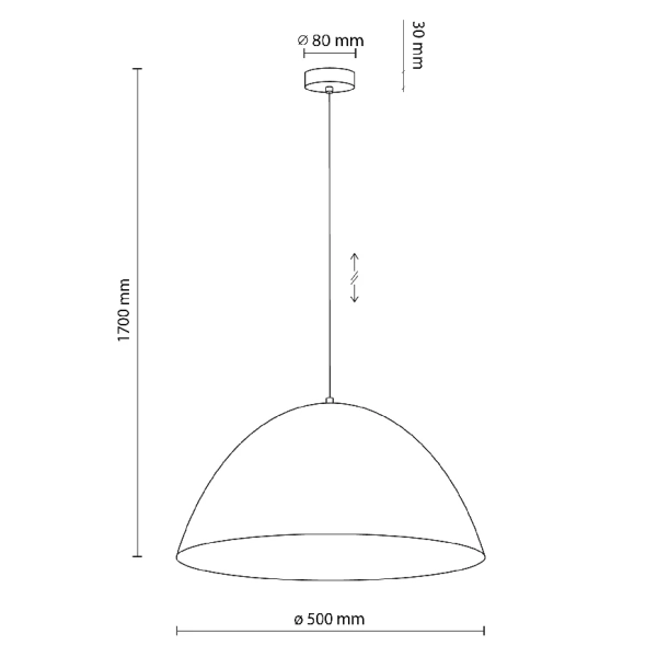 Wisząca lampa kopułowa Faro 10658 sypialniana metalowa beżowa