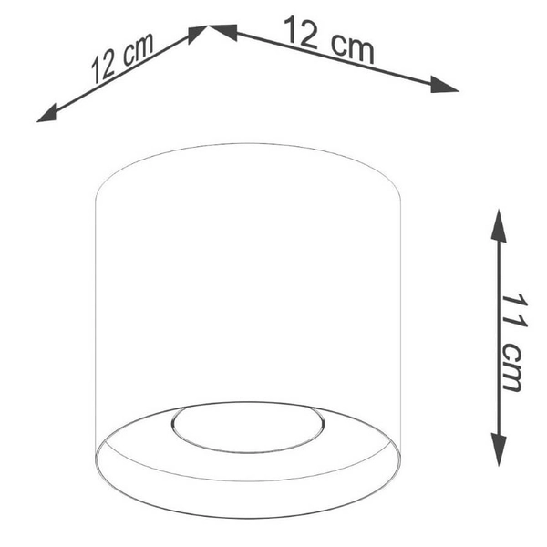 Downlight przysufitowa lampa Mika SL.1283 na korytarz złota
