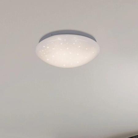 Plafon LAMPA sufitowa LUCAS 3936 Rabalux okrągła OPRAWA metalowa LED 12W 4000K z efektem gwiazd biała