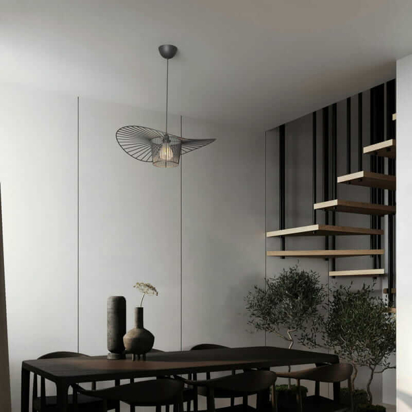 Zawieszana lampa Petti ABR-PETTI-70 Abruzzo falowana druciana czarna