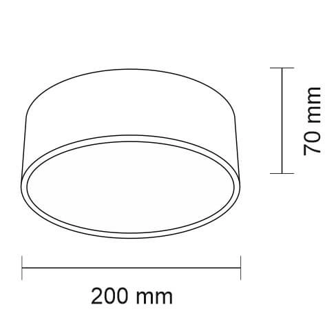 Plafon LAMPA sufitowa ZAMA 8409 Shilo natynkowa OPRAWA okrągła LED 4,3W 4000K plafoniera biała