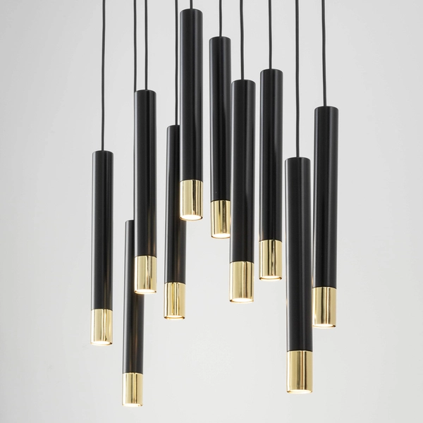 Czarna lampa wisząca Sopel Grand 33399 sople salonowe loftowe