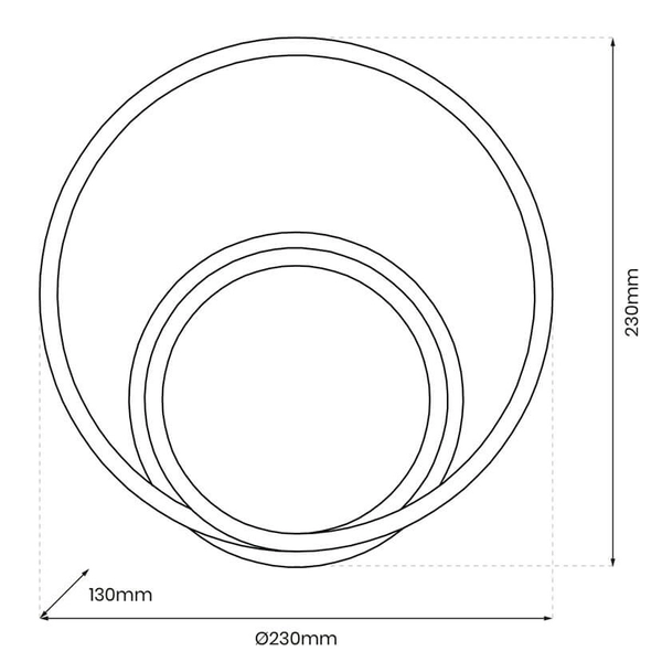 Lampa ścienna Lucero ML1049 LED 13W 4000K spirala czarna