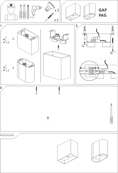 Plafon LAMPA sufitowa GAP 9385 Nowodvorski metalowa OPRAWA prostokątna downlight biała