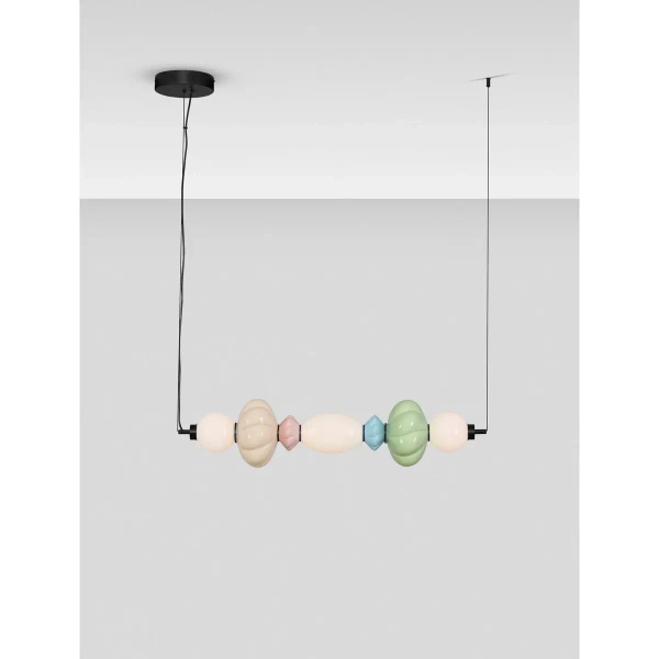Lampa wisząca do jadalni CASURNO LE45223 LED 23W 3000K zielona niebieska