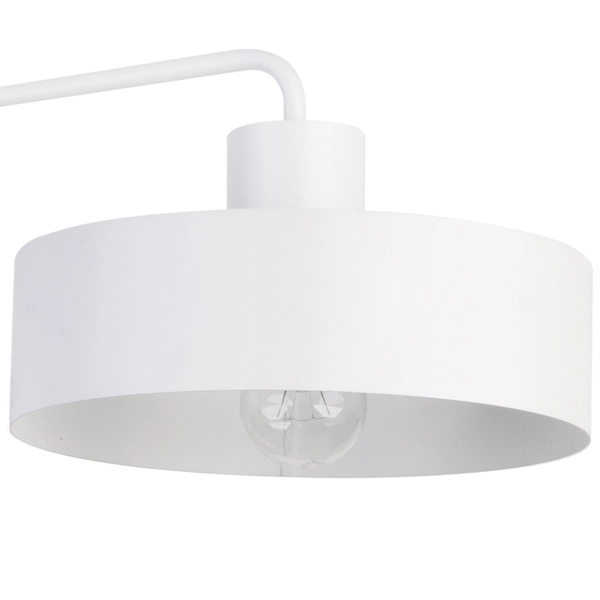 Kinkiet LAMPA ścienna VASCO 31556 Sigma metalowa OPRAWA okrągła na wysięgniku biała