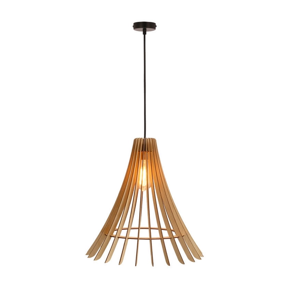 Ekologiczna lampa wisząca Eco drewniana do kuchni boho