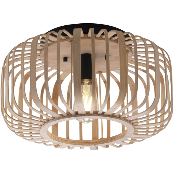 Natynkowa lampa pokojowa Racoon drewniany plafon okrągły