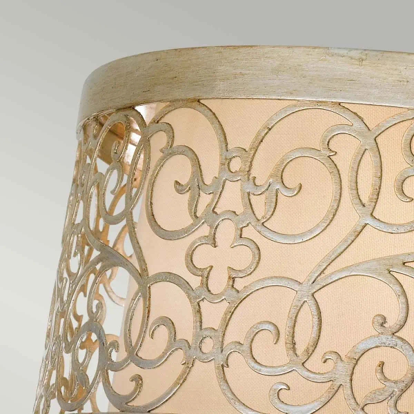 Okrągła LAMPA sufitowa FE-ARABESQUE-F Elstead FEISS metalowa OPRAWA orientalny plafon wzorki patyna beżowe