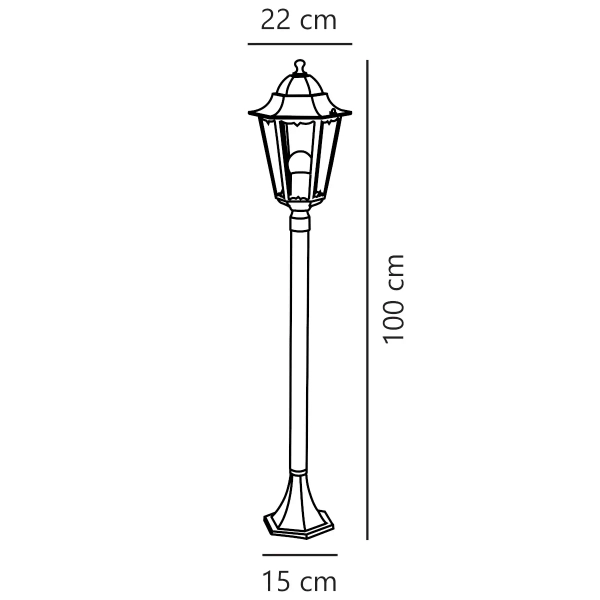 Stojąca latarnia zewnętrzna Cardiff 74398003 IP44 przed dom czarny