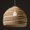 Wisząca lampa Boho 11152 cage japandi klatka metalowa drewniana biała