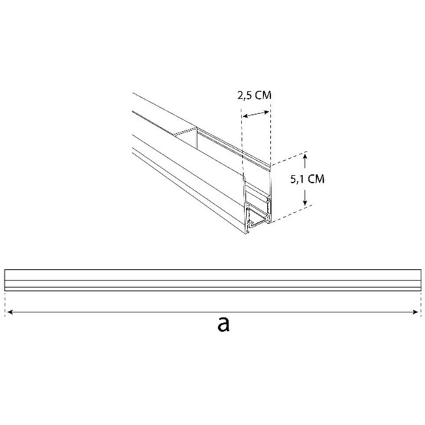 Natynkowa szyna magnetyczna 463 Domeno LED metalowy czarny