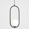 Lampa wisząca RIVA 1086G1 Aldex metalowy zwis do salonu biała kula
